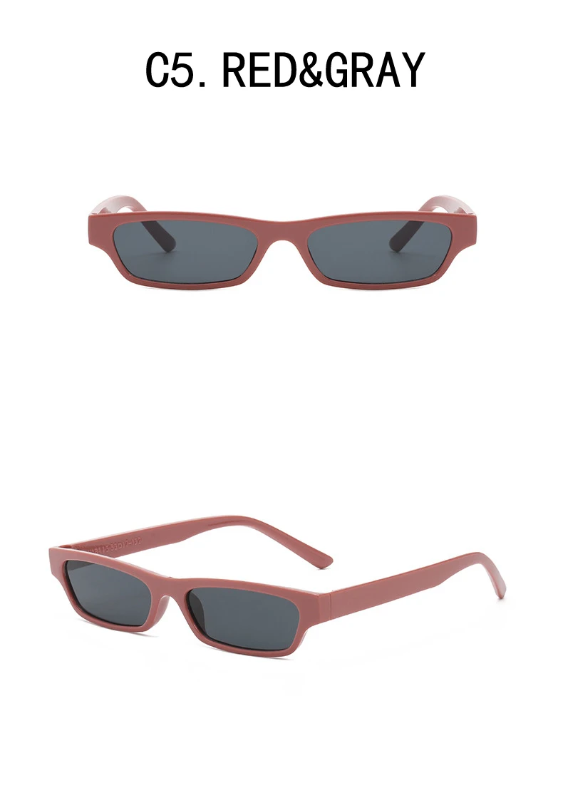 Kleine Rechteck Sonnenbrille Frauen Neue Retro Quadrat Schmale Rahmen Sonnenbrille Trendy Vintage Streetwear Brillen UV400 – Detail 10
