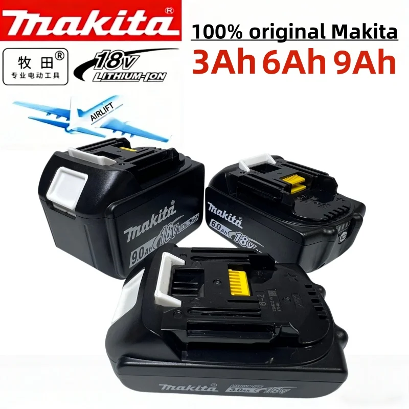 Original Makita 18V Battery 3.0Ah 6.0Ah 9.0Ah Rechargeable Battery Makita BL1860 BL1850B BL1830B Power Tool Battery