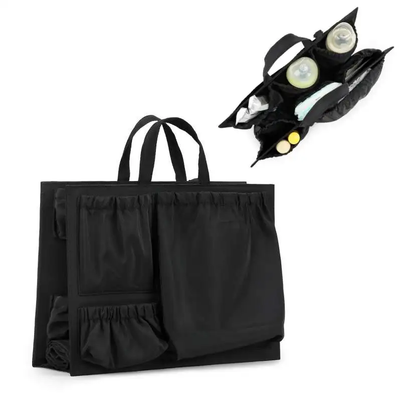 Multi-functional large-capacity multi-pocket baby and mother's items organizing and separating portable mom's bag
