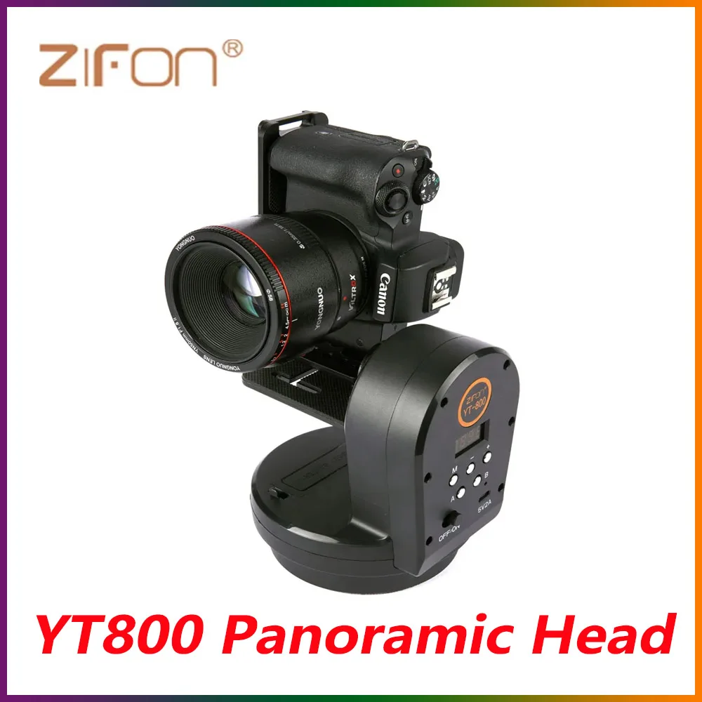 ZIFON YT800 Auto Motorized 360º Rotating Panoramic Head Remote Control Pan Tilt Video Tripod Head Stabilizer for Cameras