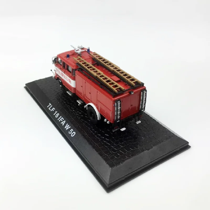 Diecast escala 1:72 TLF 16 IFA W 50 motor de bomberos vehículo de aleación modelo acabado colección de simulación decoración regalo de vacaciones