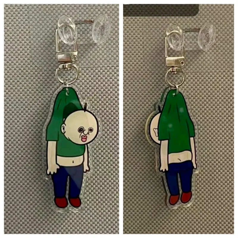 

Korean Animation Bang Bang and Jade Wisdom Keychain Acrylic Keyring Toys Bag Pendant Double-sided Chain Action Fingure Cartoon