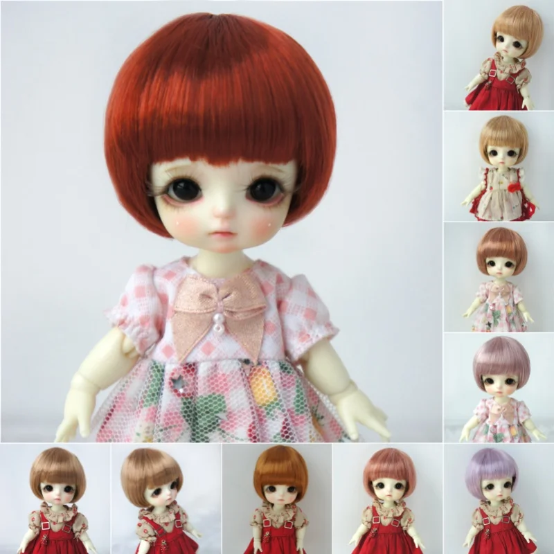 Jusuns OB11 Doll hair  JD256   5-6inch  13-15CM  Short BOBO Cut  Synthetic mohair  BJD wig Lati yellow 1/8 Doll Accessories