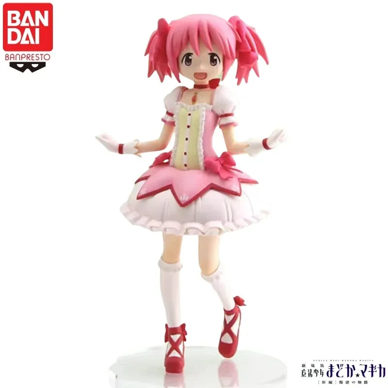 Em estoque original bandai banpresto puella magi madoka magica akemi homura anime figuras de ação modelo brinquedos desktop ornamento presentes