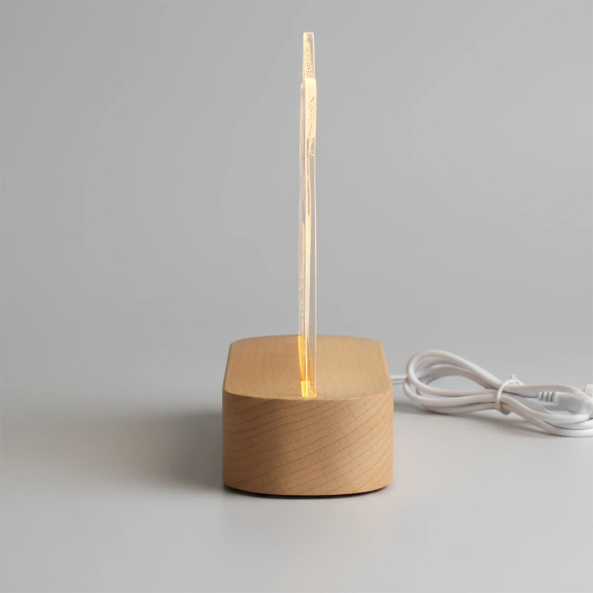 Dropshipping Cá Tính Acrylic Đèn Tùy Chỉnh Ảnh Văn Bản Đèn Ngủ USB Đế Gỗ Cưới Ngày Của Mẹ Làm Quà