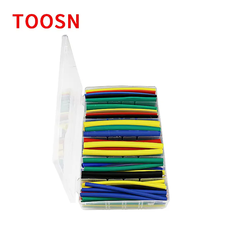 TOOSN 66pcs 6szie Waterproof heat Shrinkage Ratio 3:1 Heat Shrink Tubing Environment Friendly Protect Wires Cable Insulation