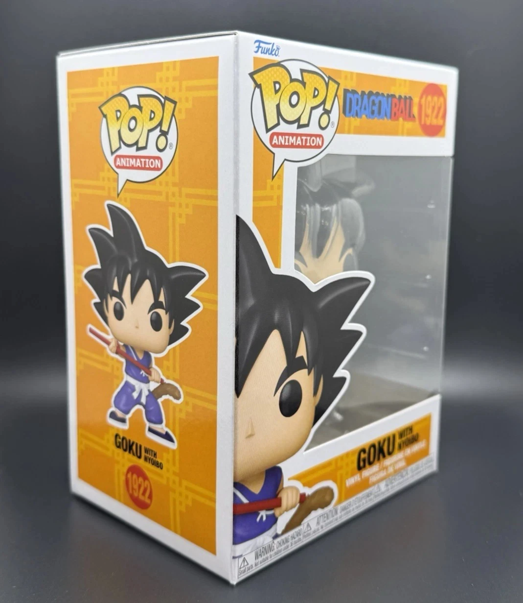 Original Funko Pop! Animation: Dragon Ball Goku with Nyoibou (Glow) Collectable Vinyl (Exc) Figure Gift Anime Fans Model Figure - view 5
