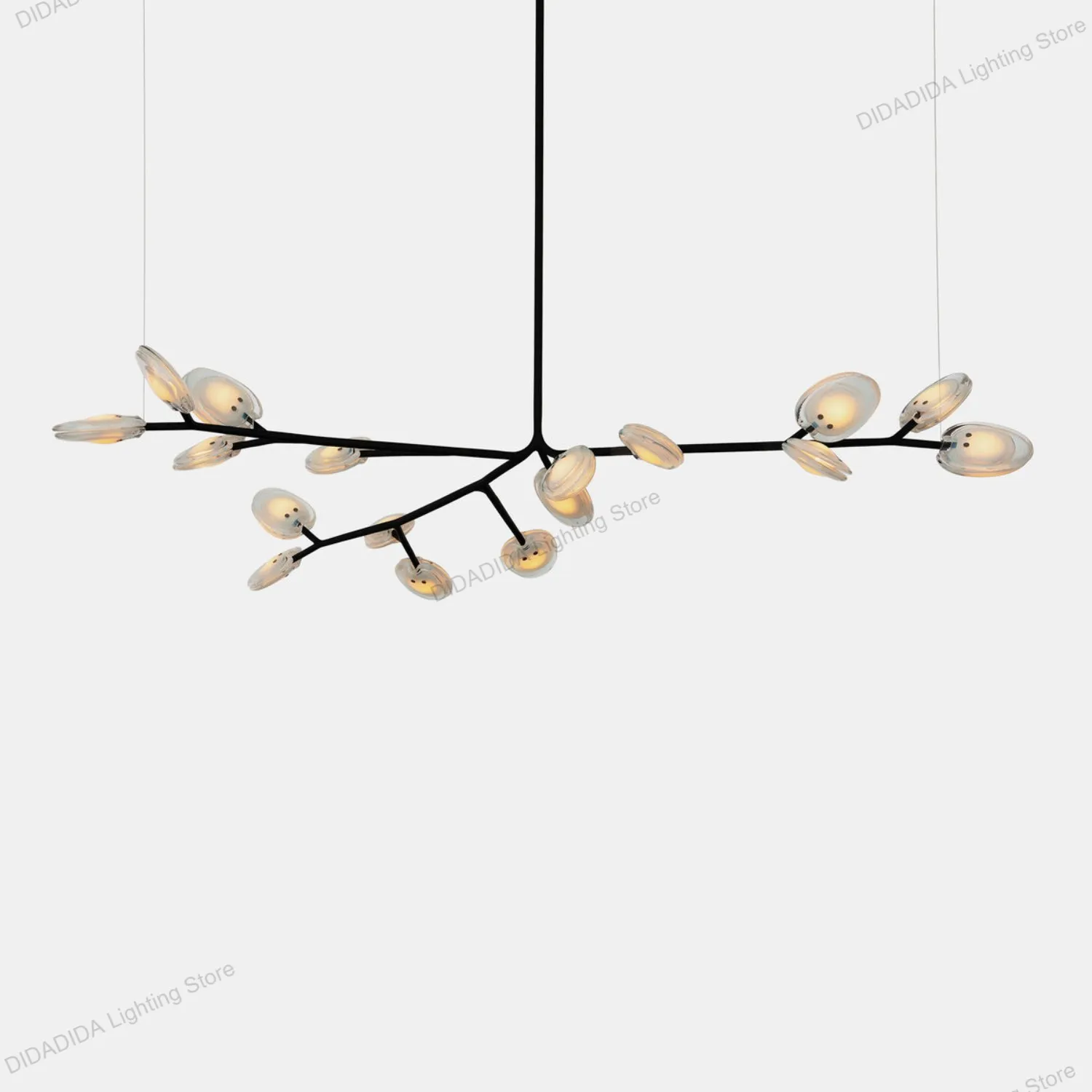 

French Inspired Glass Shade Crystal Chandelier Lamp Metal Frame Lustre 3 Color Dimmable for Villa Hotel Ceilings