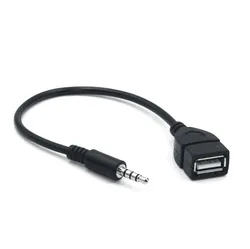 3,5 mm wtyczka audio AUX na żeński kabel konwertujący USB 2.0 Adapter przewodu do konwertera samochodowego odtwarzacza MP3