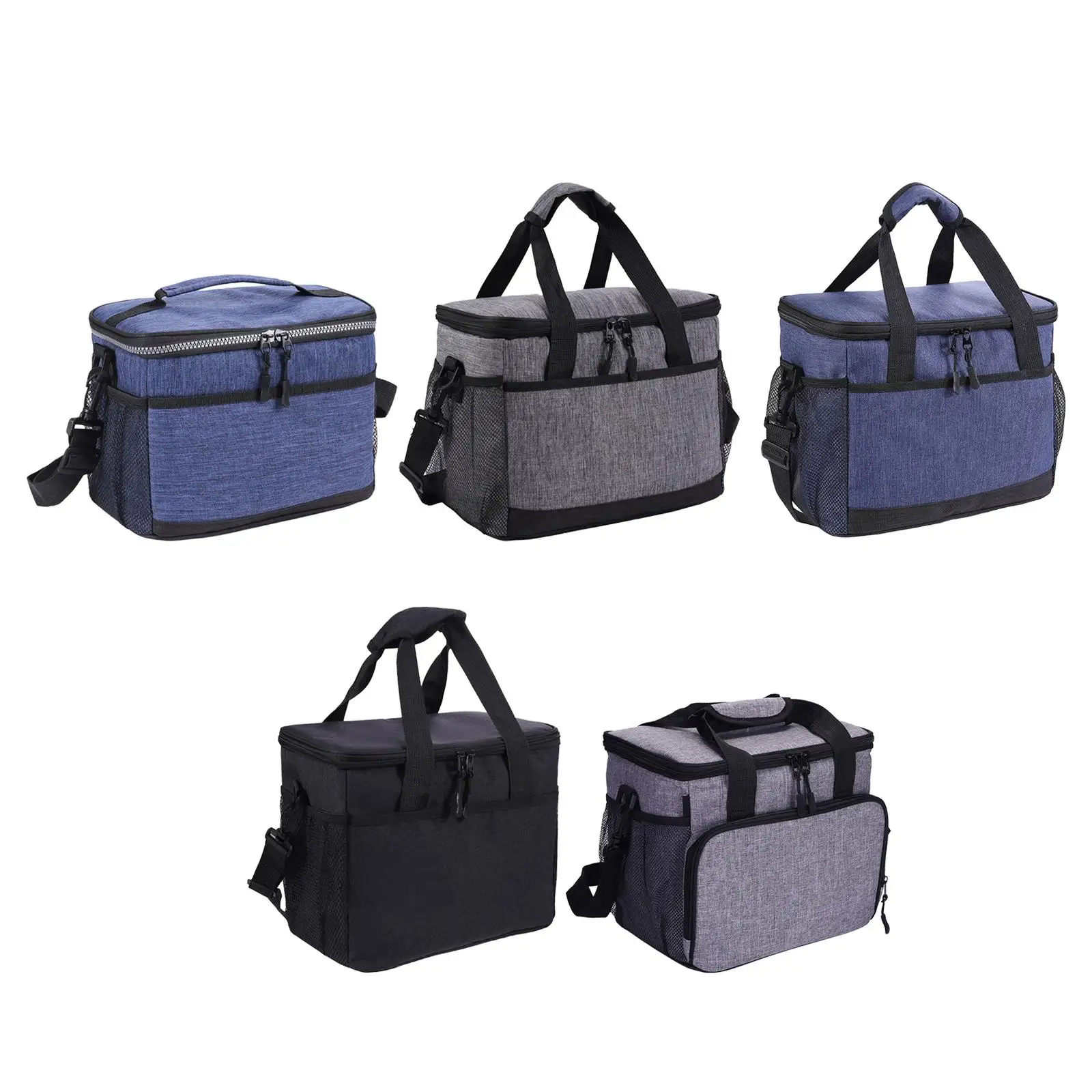 Insulated Cooler Bag with Adjustable Shoulder Strap Adults Hot Cold Food Thermal Bag for Work Lunch Camping Picnic Office Hiking