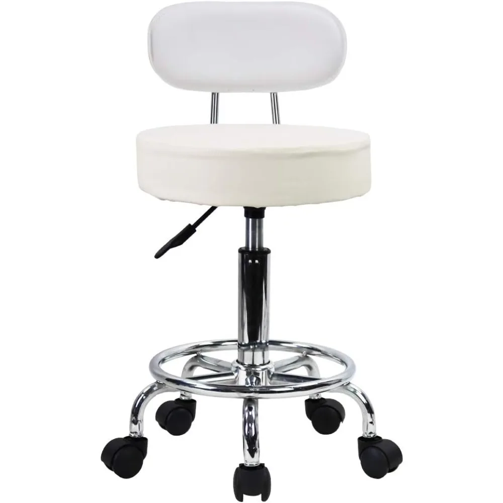 

Mid-Back Adjustable Height Swivel Office Chair with Footrest, Suitable for Home and Computer Desk Use