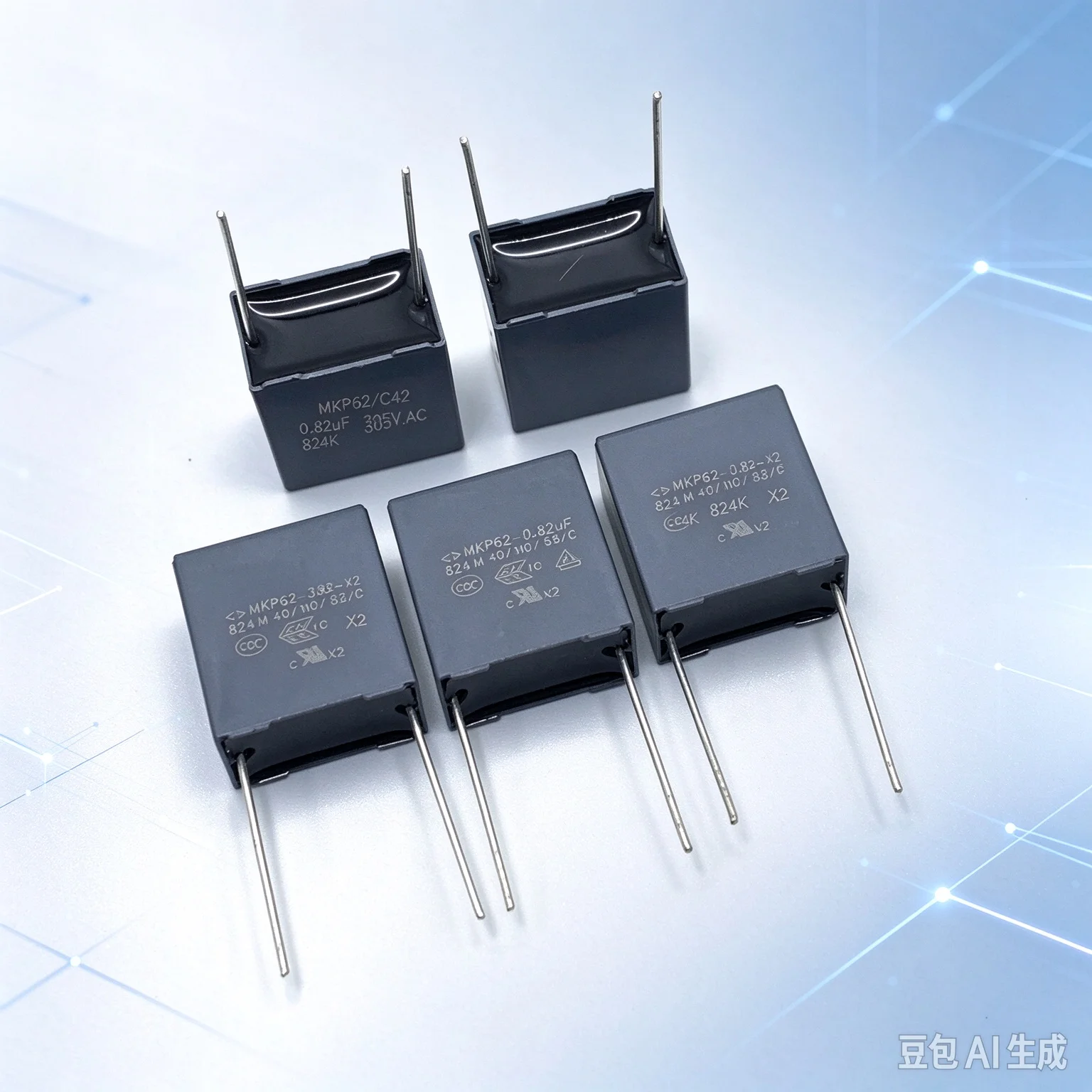 Pulled for MKP62/C42 0.82uF 305V AC X2 Capacitor  100pcs