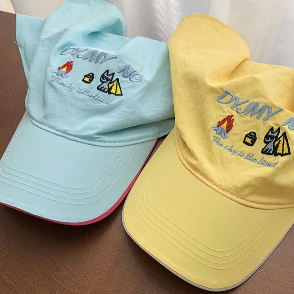 

Cotton Headscarf Baseball Hat Breathable Quick Drying Triangle Headscarf Baseball Cap Korean Style Color Block