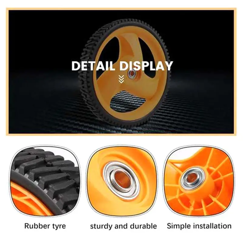 Fits for 2PACK 293MM Lawn Mower Rear Wheel for Husqvarn 5324035-09, 5324327-49, 532403509, 532432749 Lawn Mower Accessories