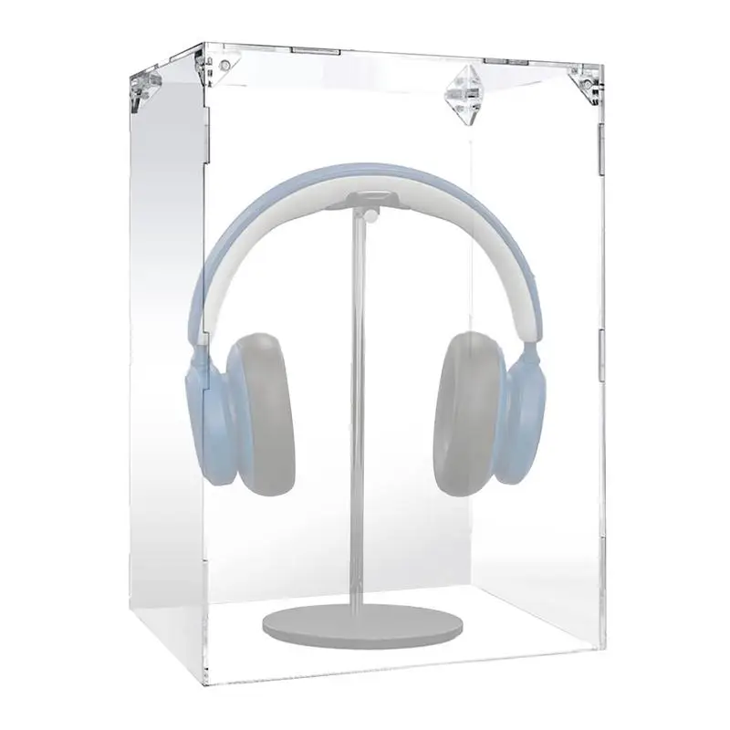 Display Box For Headphones Earbuds Clear Acrylic Dustproof Protection Headphone Display Cases For Headphones Character Models To