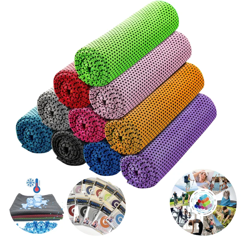 Outdoor Ice Cold Instant Cooling Towel Running Jogging Gym Pad Sport Yoga Gym Outdoor Fitness Exercise Quick Dry Cooling Towel