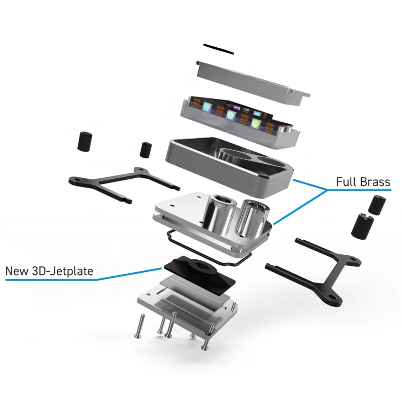 Imagem -05 - Alphacool-cpu Water Block Serve Amd Am4 Am5 Processador Intel 1700 Cooler Cobre Niquelado Preto Branco Prata Core 1