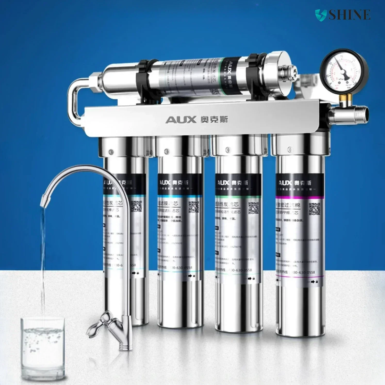 Household Water Purifier - Direct Drinking. For Tap Water. Ultrafiltration Purification. Pre-Filtration. Under Kitchen.