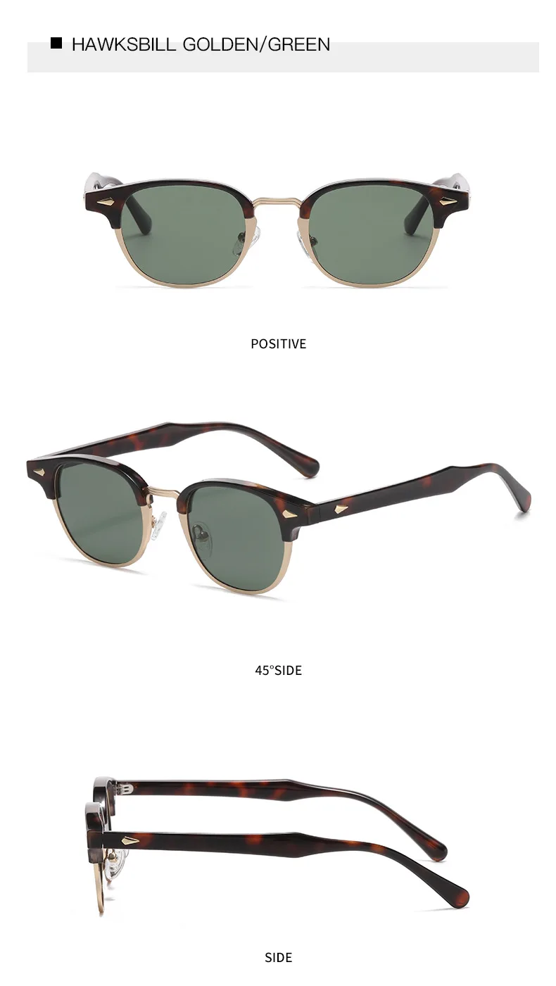 SPLOV Retro Premium Round Frame Polarized Sunglasses for Men's Fashion Outdoor Fishing Driving Glasses UV400