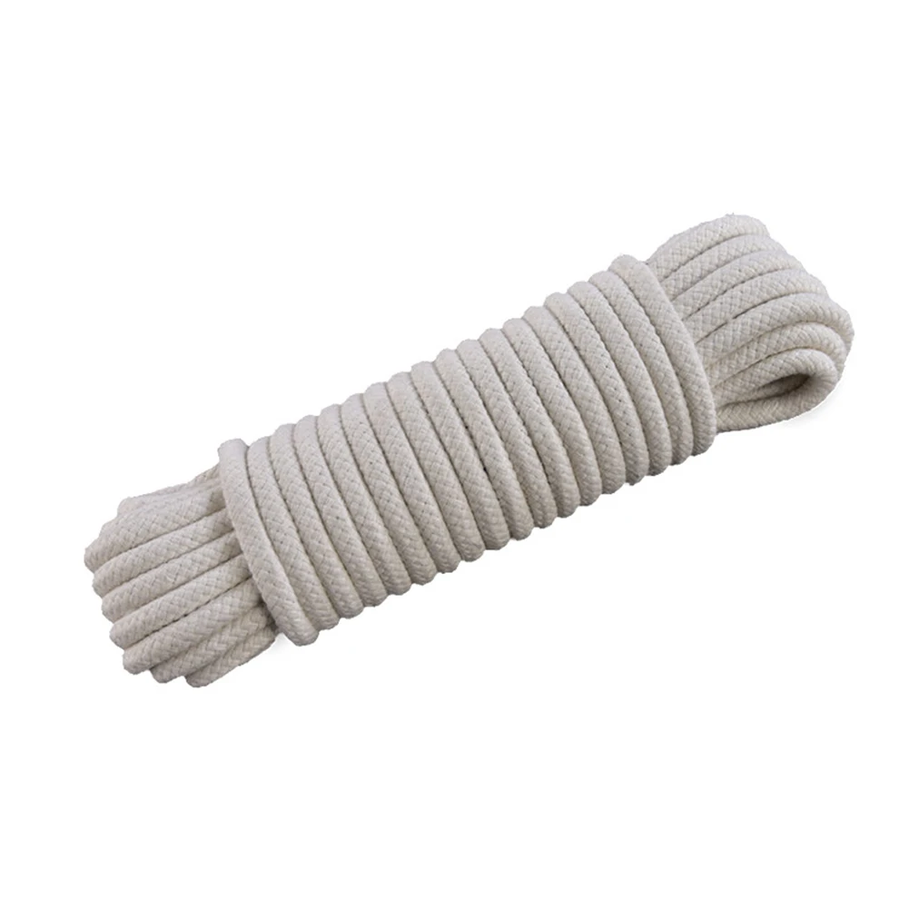 Multi-Purpose Cotton Rope Strong User-friendly Versatile Use 100m Core-Spun Cotton Rope DIY Drawstring Hand-Woven