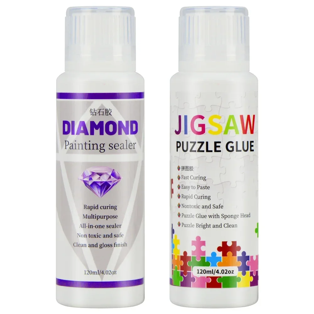 

120ML Diamond Painting Sealer 5D Diamond Painting Art Glue Permanent Hold & Shine Effect Sealer Diamond Painting Puzzle