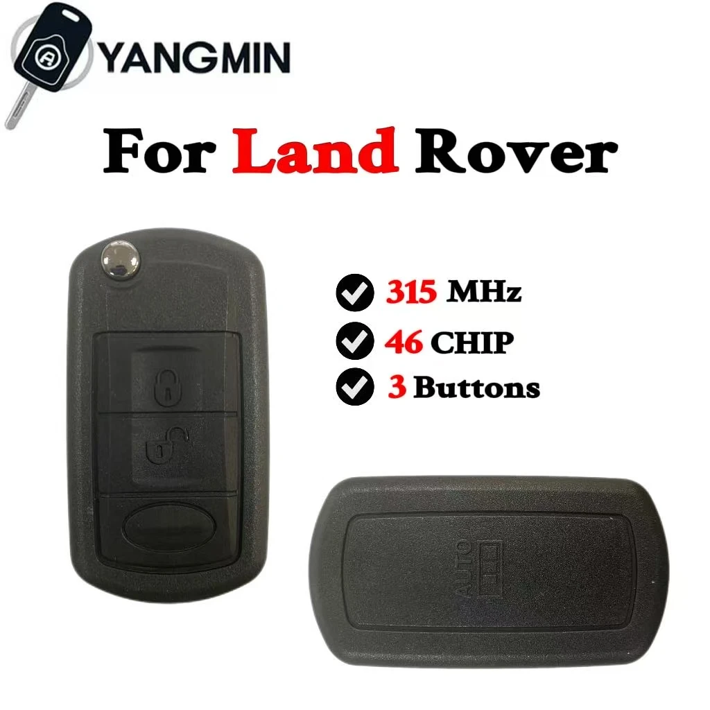 Сменный флип-брелок YANGMIN, новый для Land Rover Sport/LR3, 3 кнопки, 8-15K6014CFFTXA Сменный флип-брелок YANGMIN, новый для Land Rover Sport/LR3, 3 кнопки, 8-15K6014CFFTXA
