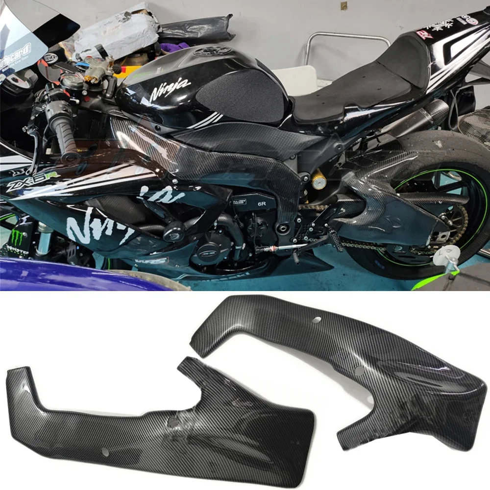 ZX6R Side Panel Fairing Frame Cover Guard Carbon Fiber Motorcycle Parts For Kawasaki Ninja ZX 6R 636 ZX636 ZX-6R 2020 2009-2019