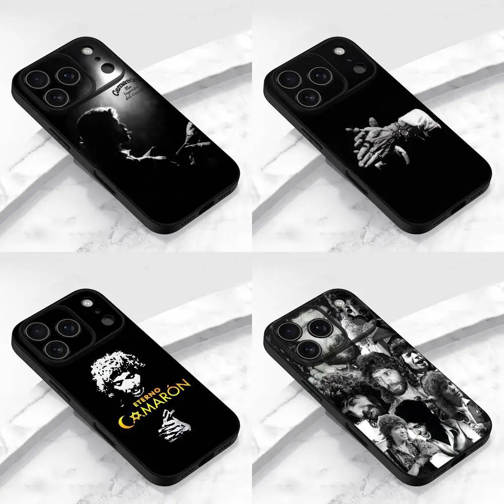 حافظة هاتف C-Camaron De La Isla لهاتف iPhone 17,16,15,14,13,12,11,Pro,Max,Plus,E,Air,Mini Soft Black Shell