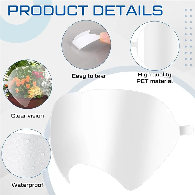 【ข้อเสนอพิเศษ】ชิ้นส่วนอะไหล่ชุดเลนส์สำหรับหน้ากากช่วยหายใจแบบเต็มหน้าซีรีส์ 6000 และฝาครอบเลนส์แบบลอกออก 20 ชิ้นเข้ากันได้กับ