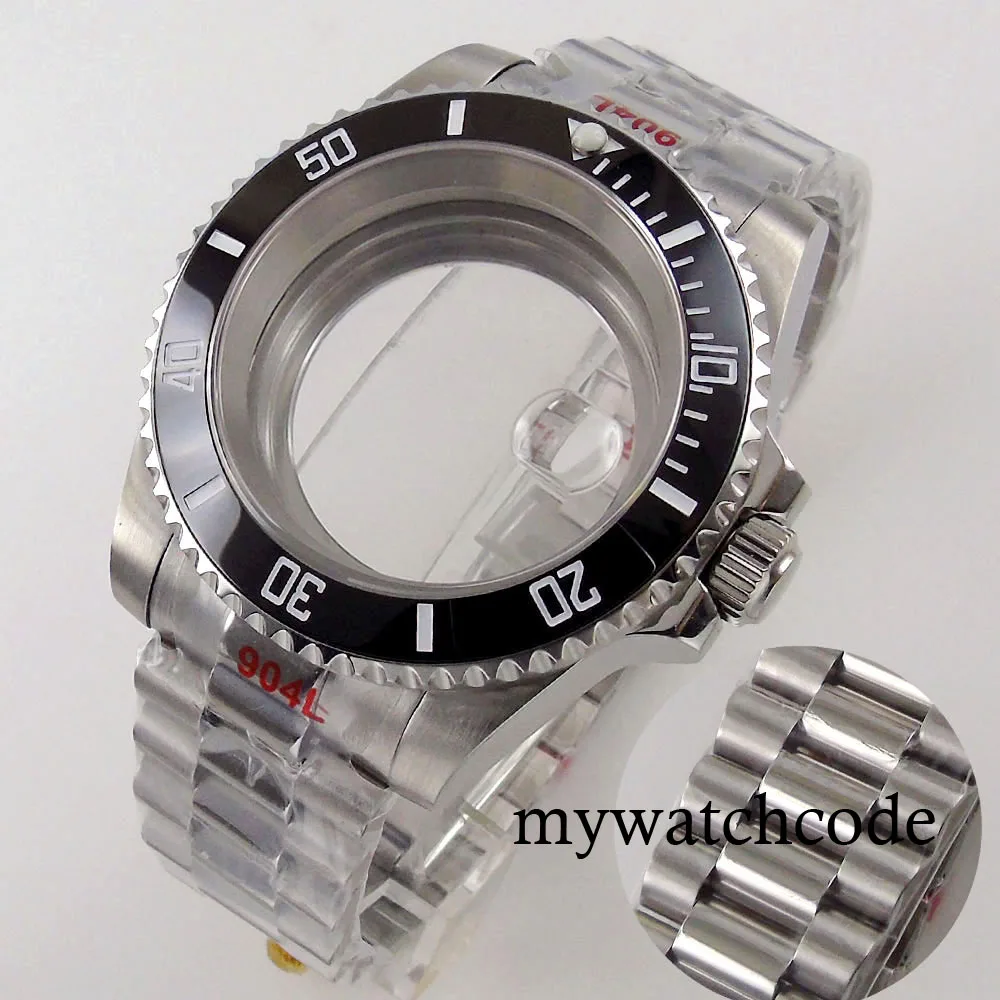 

40mm Stainless Steel Watch Case Sapphire Glass President Bracelet Fit NH35 NH36 ETA2824 2836 PT5000 Miyota8215 DG2813 Movement