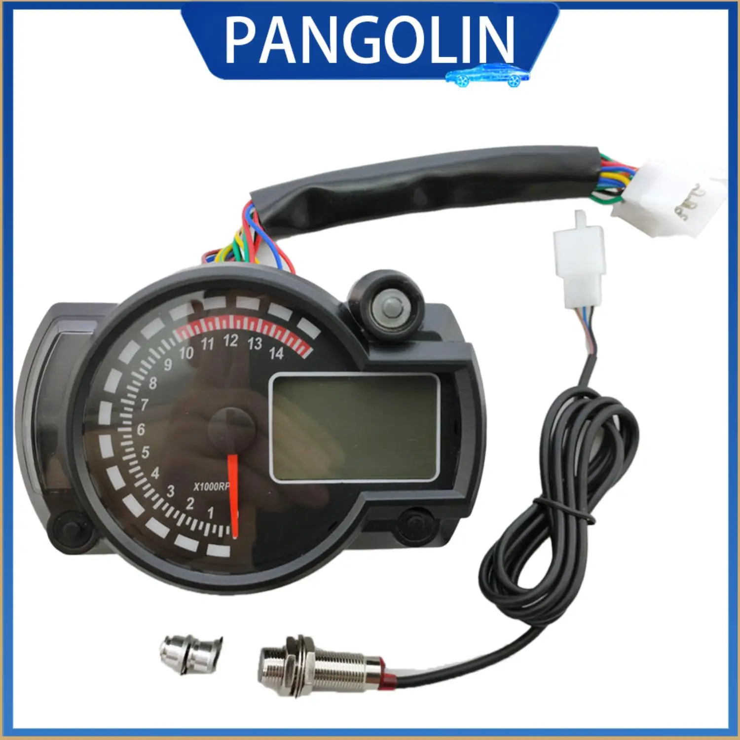 

PANGOLIN Universal KOSO LCD Digital Motorcycle RX2N Odometer Speedometer Meter Instrument Adjustable MAX 299KM/H Dashboard