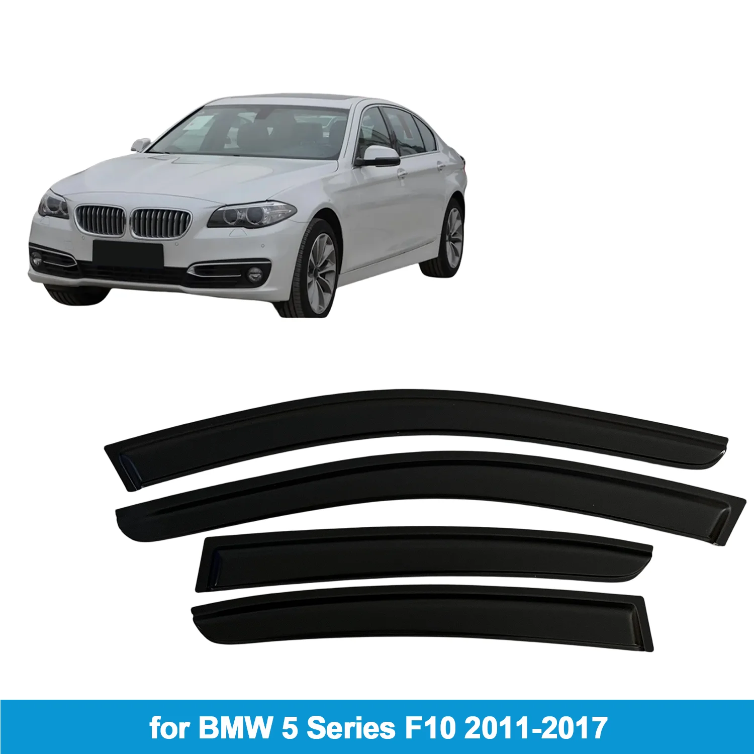 

Для BMW 5 серии F10 2011-2017 автомобильный козырек для бокового окна, козырек для двери, защита от ветра и дождя, аксессуары, лента для наружного крепления