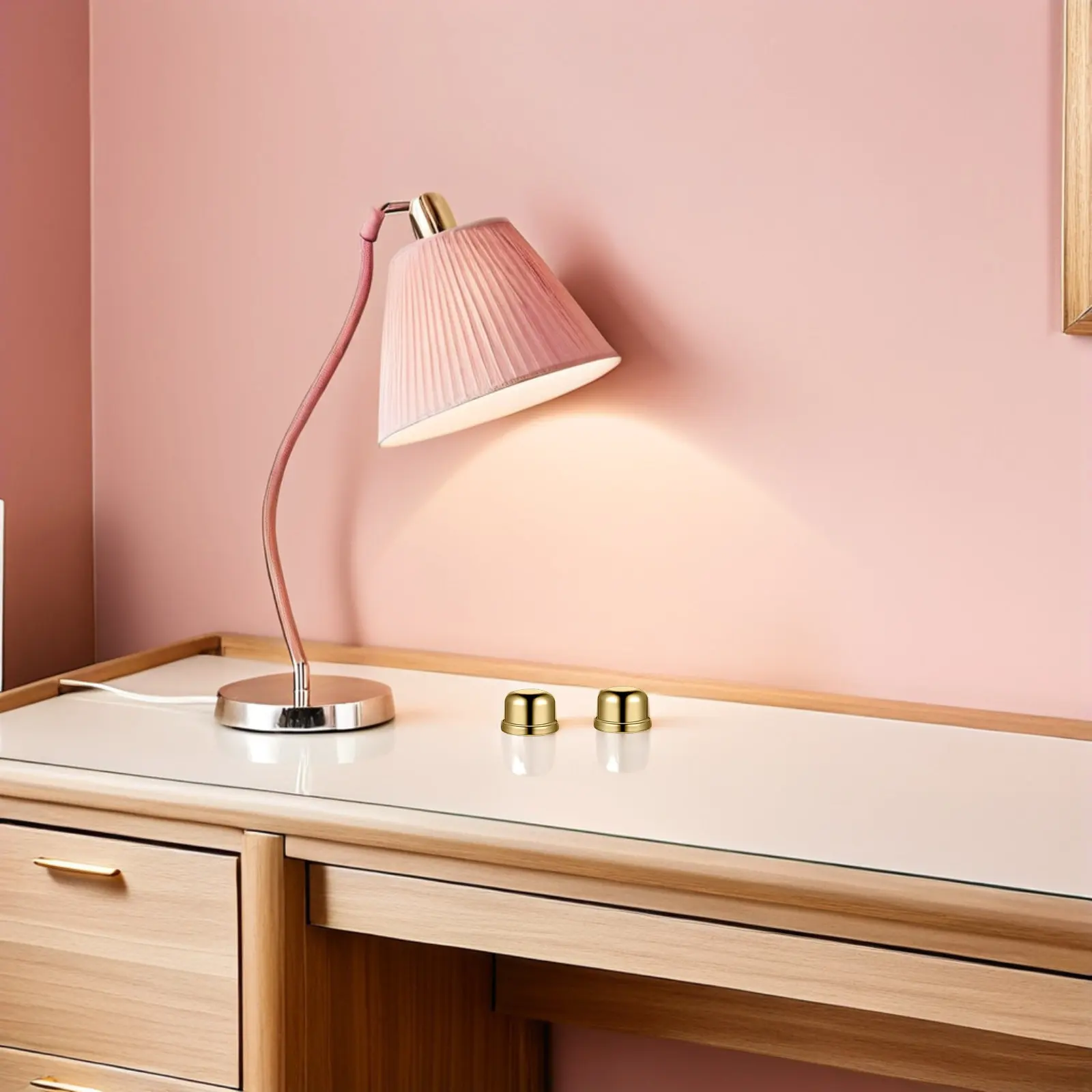 

10 шт. золотых металлических декоративных наконечников для ламп, колпачки для настольных ламп, аксессуары для замены абажуров, фурнитура для освещения