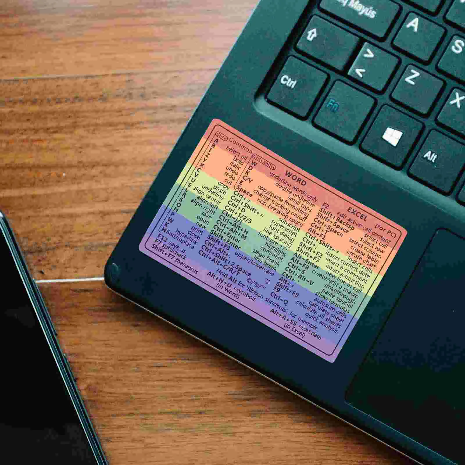 4 Sheets Key Stickers Laptop Decals Net Fastener Vintage Computer Supply Replaceable Accessory Miss