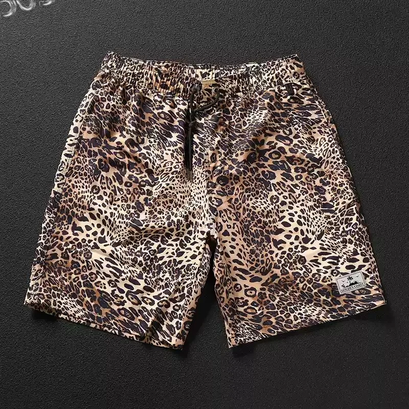 Fashion Letter Design Men's Print Shorts Summer Casual Swim Trunks Elastic Waist Board Shorts Funny 3D Gradient Breathable Short