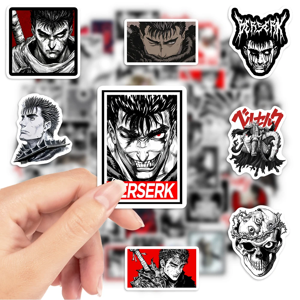 Berserk Stickers Comics Anime Dark Fantasy DIY Gift Toys Decorative Decal for Scrapbook Journal Laptop Luggage Bottle Waterproof