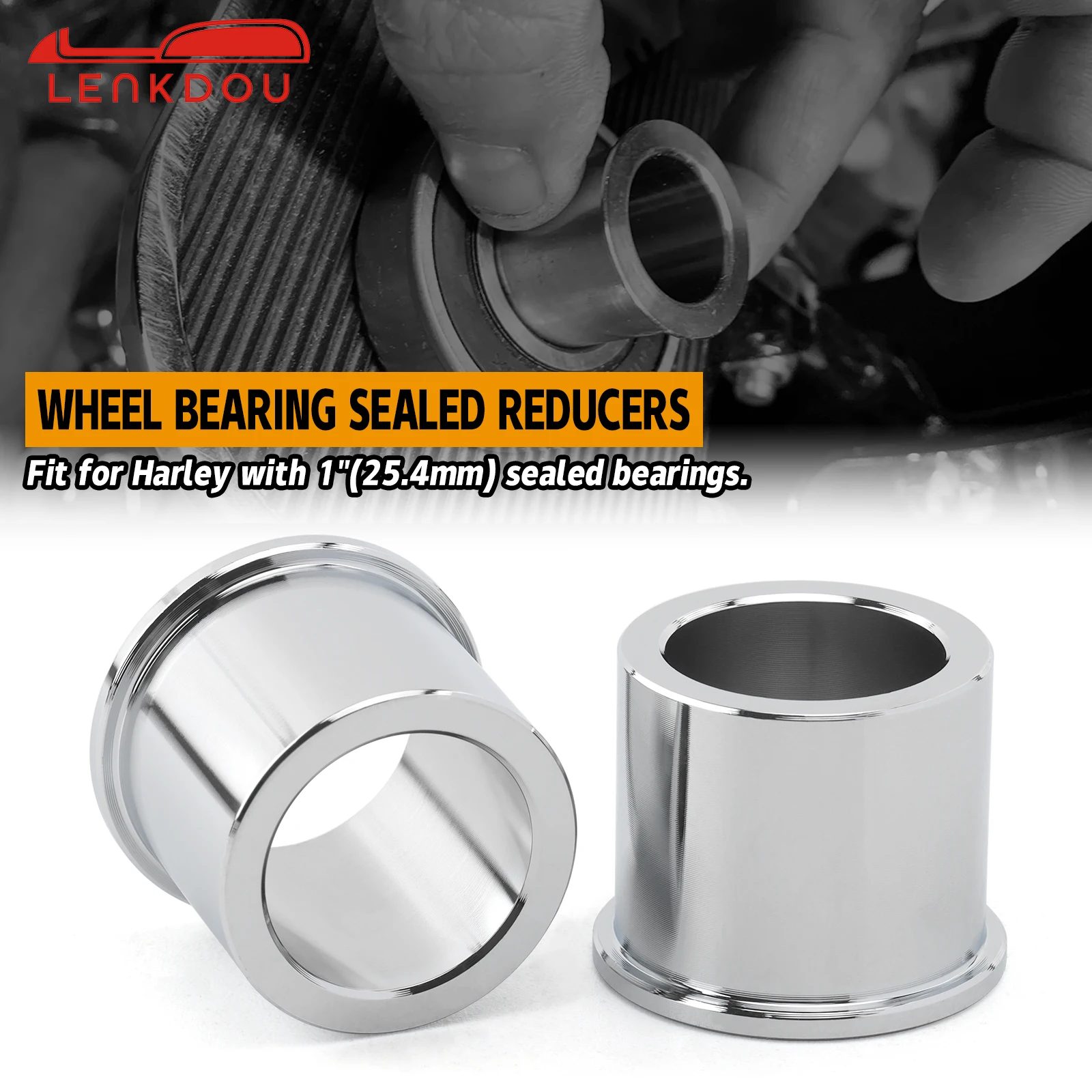 

Motorcycle Aluminum Wheel Bearing Sealed Reducers 1"-3/4" Axle Reducer Spacer For Harley Touring Sportster Dyna Softail