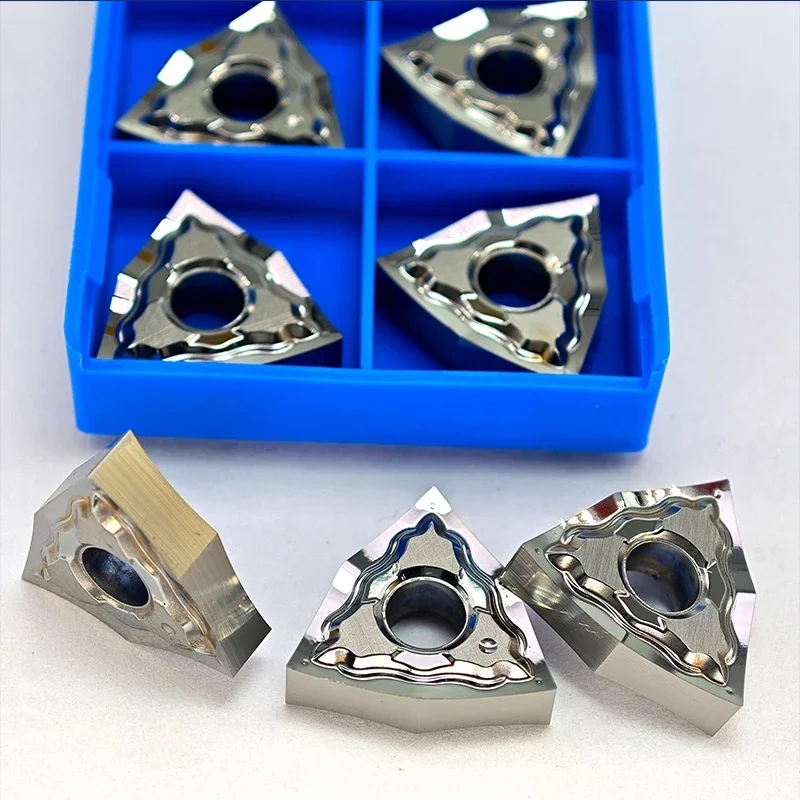 Carbide Insert WNMG080402 WNMG080404 WNMG080408 External Turning Tool Insert High Bright Surface Suitable For Aluminum Machining