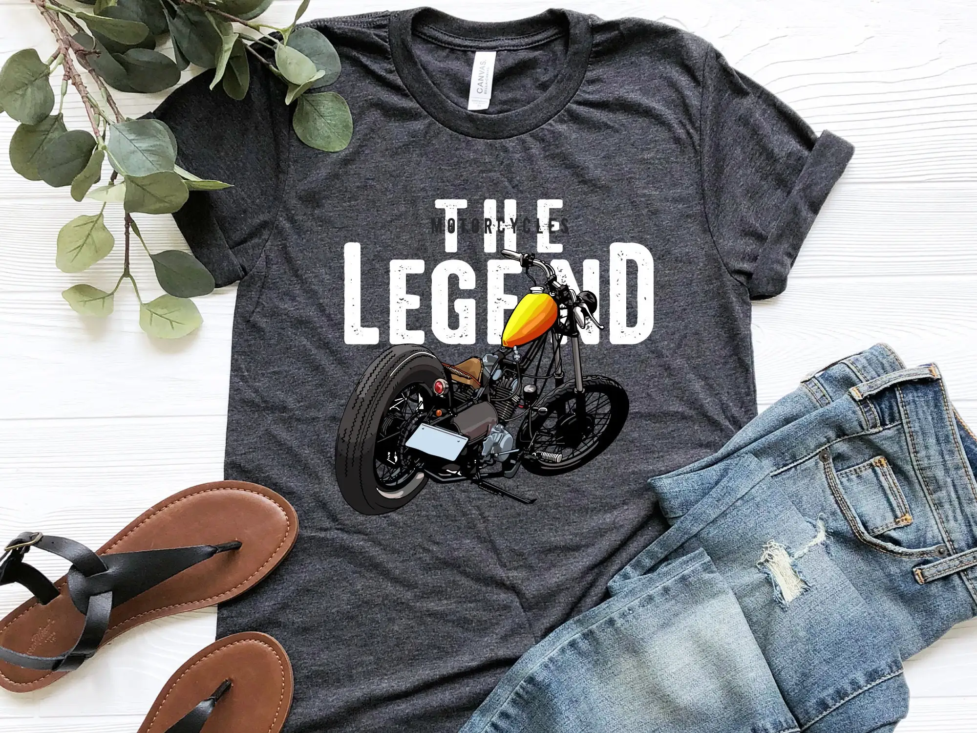 The Legend Motorcycles T Shirt Motorcyclist Cyclist Motorcycle