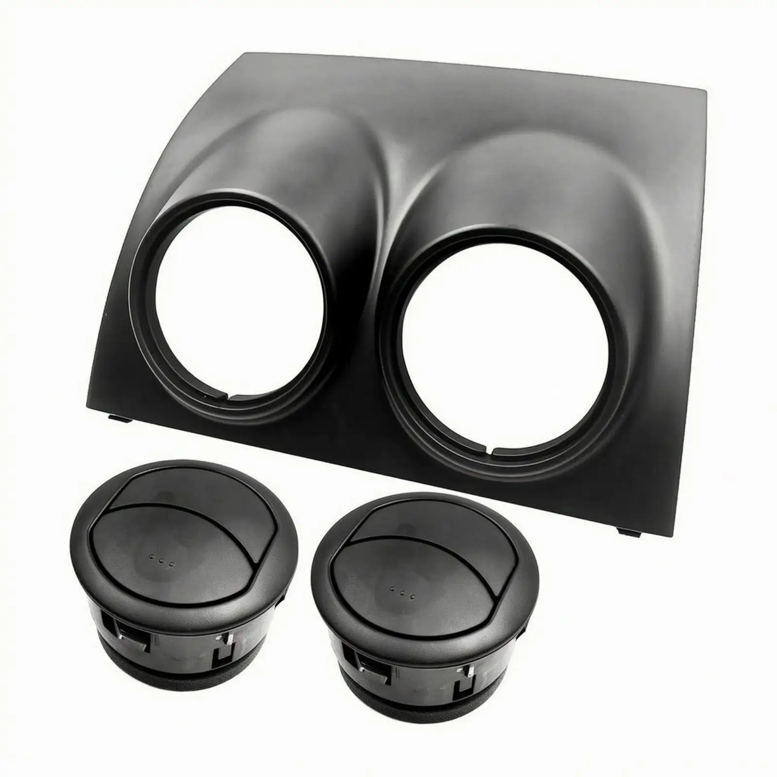 Car Vent Outlet Cover Replacement ABS Dashboard Vent Frame with Adjustable Louvers for 2004-2011 Compatible