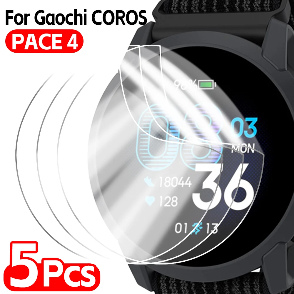 1-5pcs for Gaochi COROS PACE 4 Hydrogel Film HD Screen Protector Soft Watch Protective Films for Gaochi COROS PACE 4 Not Glass