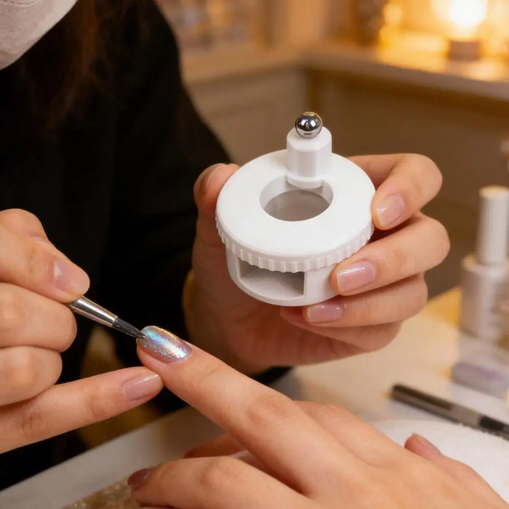 

Розовый магнитный вращающийся магнит для ногтей с эффектом кошачьего глаза, широкий, с эффектом стеклянных бусин, многофункциональный, мощный, автоматический инструмент для нейл-арта с эффектом кошачьего глаза