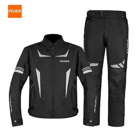 FEHER All Season Motorcycle Jackets Man 3-in-1 Removable Liner Waterproof Breathable and Keep Warm Multi-functional Jacket Set