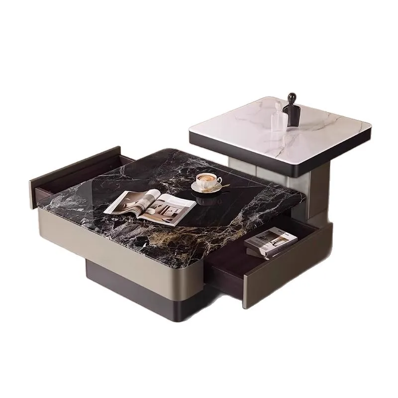 

New light luxury coffee table combination Italian minimalist small apartment living room modern