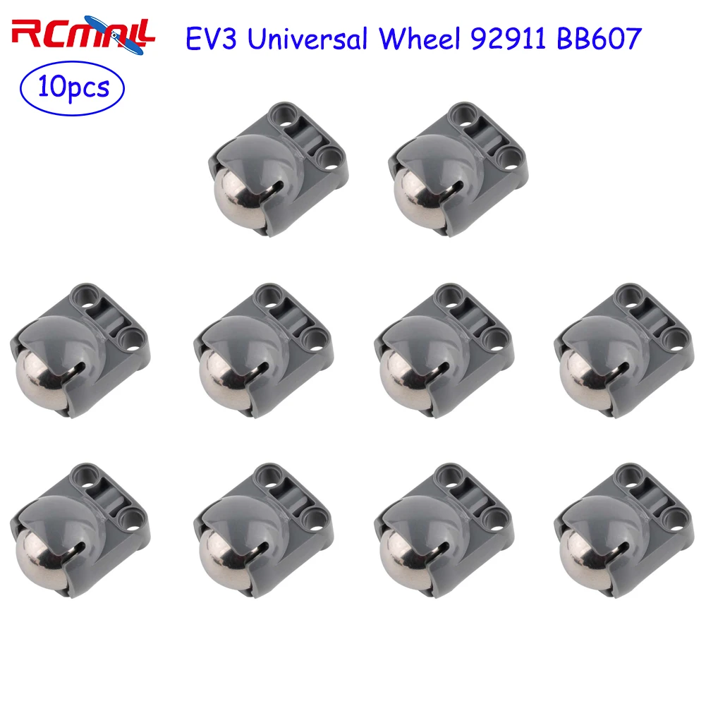 10PCS Technical EV3 Universal Wheel 92911 BB607 Stainles Steel Ball 99948 Compatible with Legoeds MOC Bricks Building Blocks