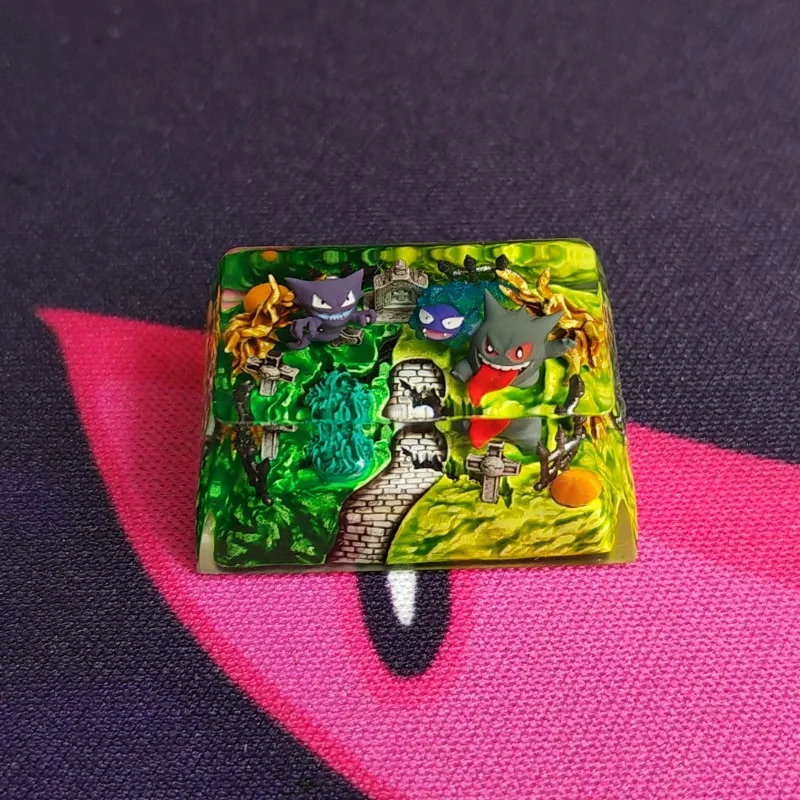 capuchons-de-touches-en-resine-translucide-travail-manuel-personnalise-pokemon-onglet-15u-personnages-d'anime-capuchons-de-touches-3d-exquis-pour-clavier-a-axe-transversal-cadeau
