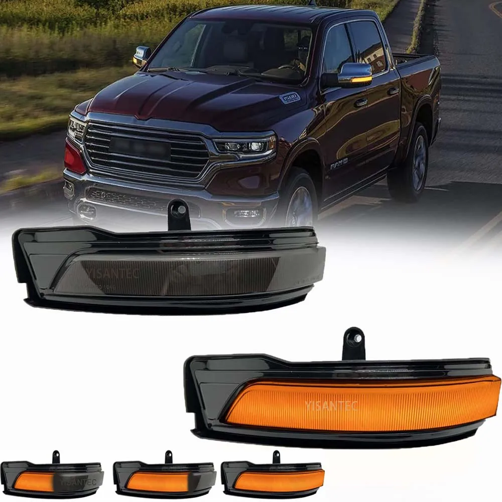 

Для Dodge RAM 1500 2019-2023 совершенно новый Gen5 LH + RH светодиодный повторювающий свет бокового зеркала, динамический янтарный индикатор парковки, OEM # 68402097AA