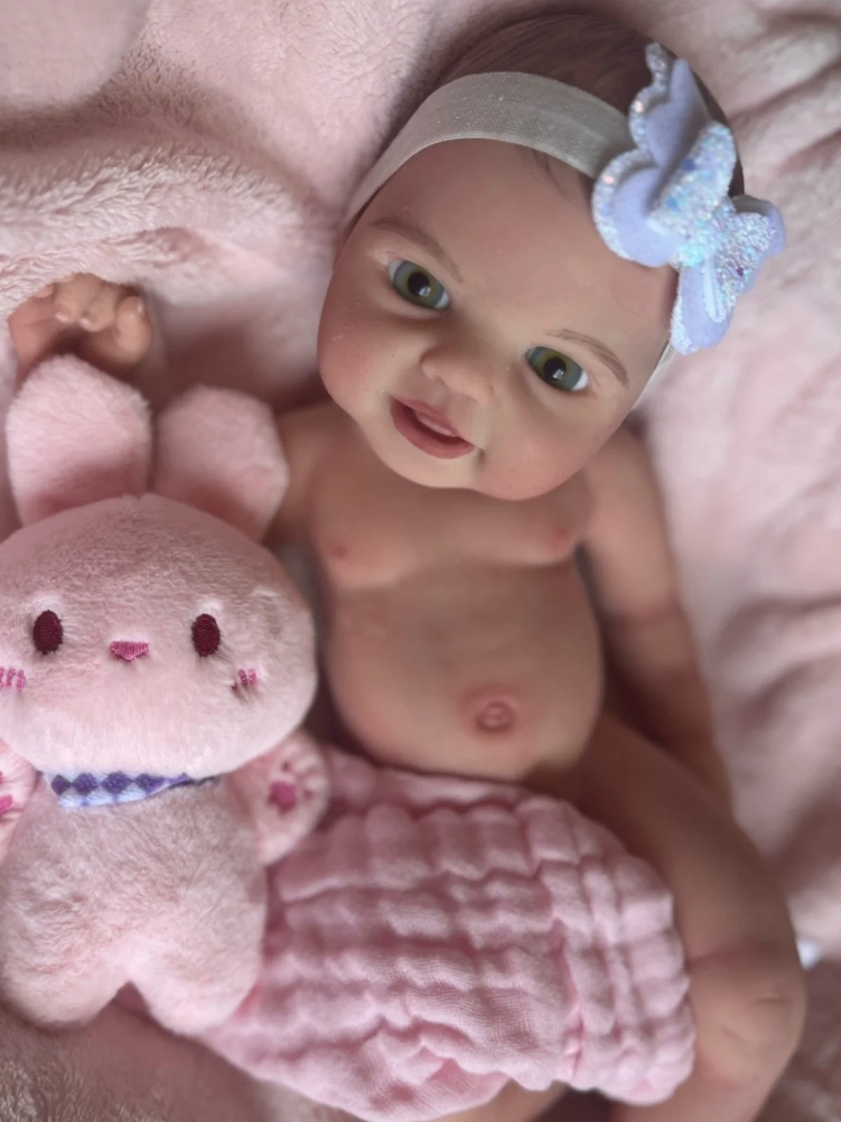 Niña De silicona pintada 36CM Bebe con pelo Reborn muñecas recién nacidas De silicona suave completa para niños Boneca Reborn Corpo De silicona