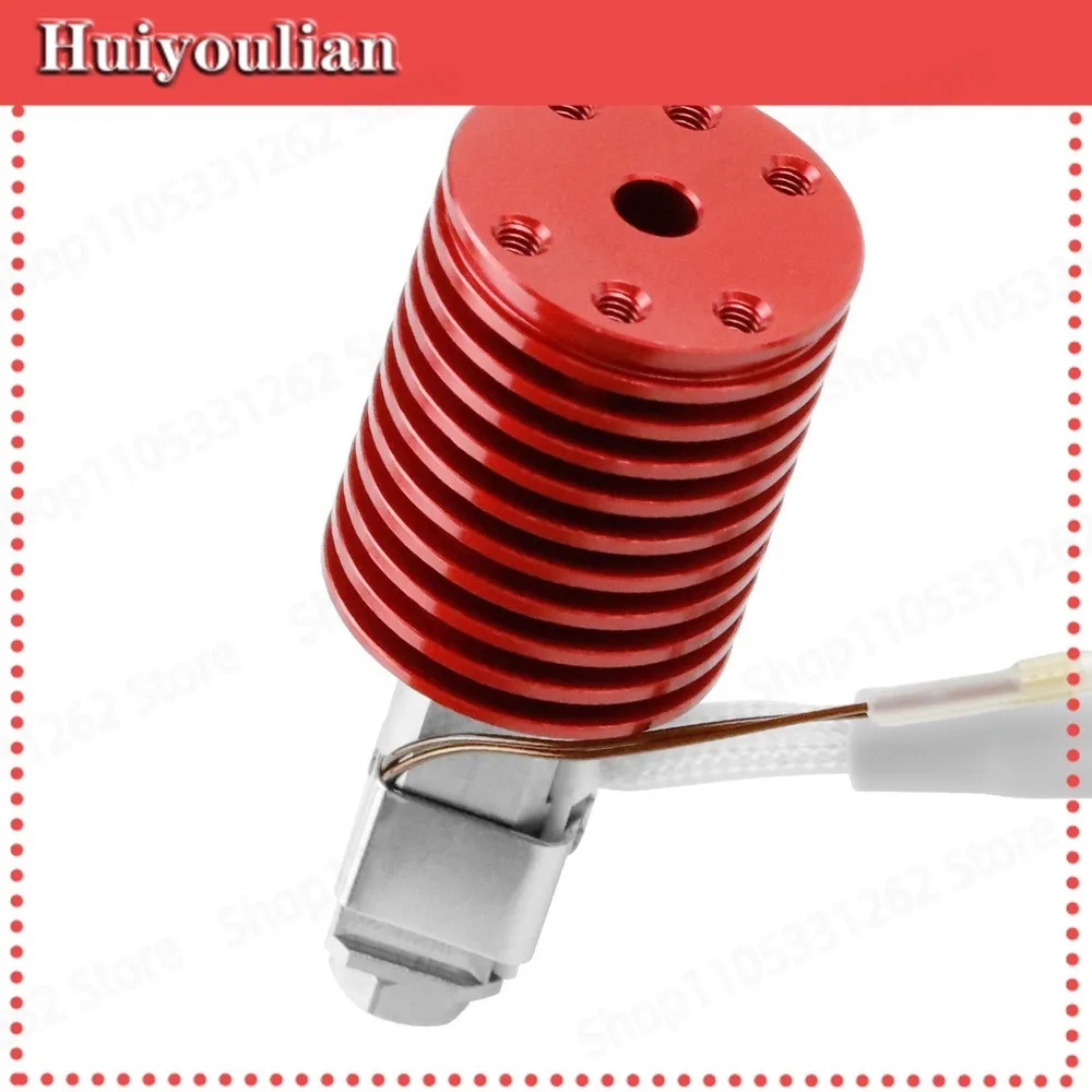 For 2.4/0 Heat Sink V6 Ceramic Hot End Extrusion Head High Speed Print Kit 24V60W