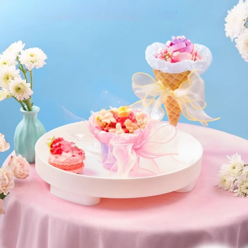 باقة مكعبات بناء حلوة من الزهور الأبدية مصنوعة يدويًا وحلي مجمعة يدويًا ألعاب عصرية نموذج هدية عيد ميلاد